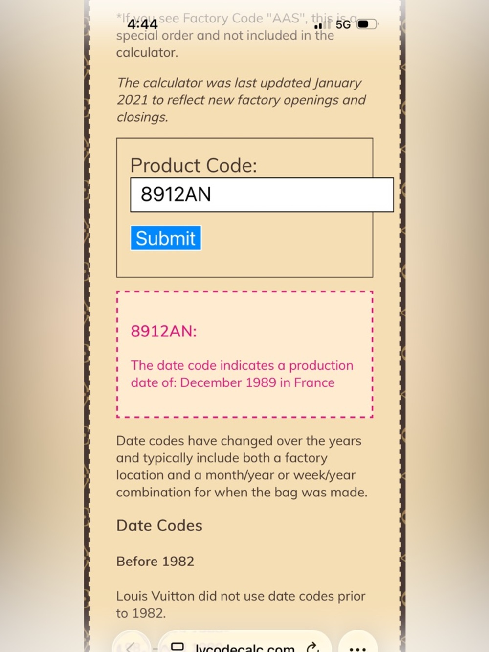 Louis Vuitton Monogram Canvas Wallet in Brown and Gold - Picture 17 of 17